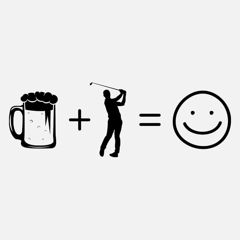 Bier Smile Face und Golf -