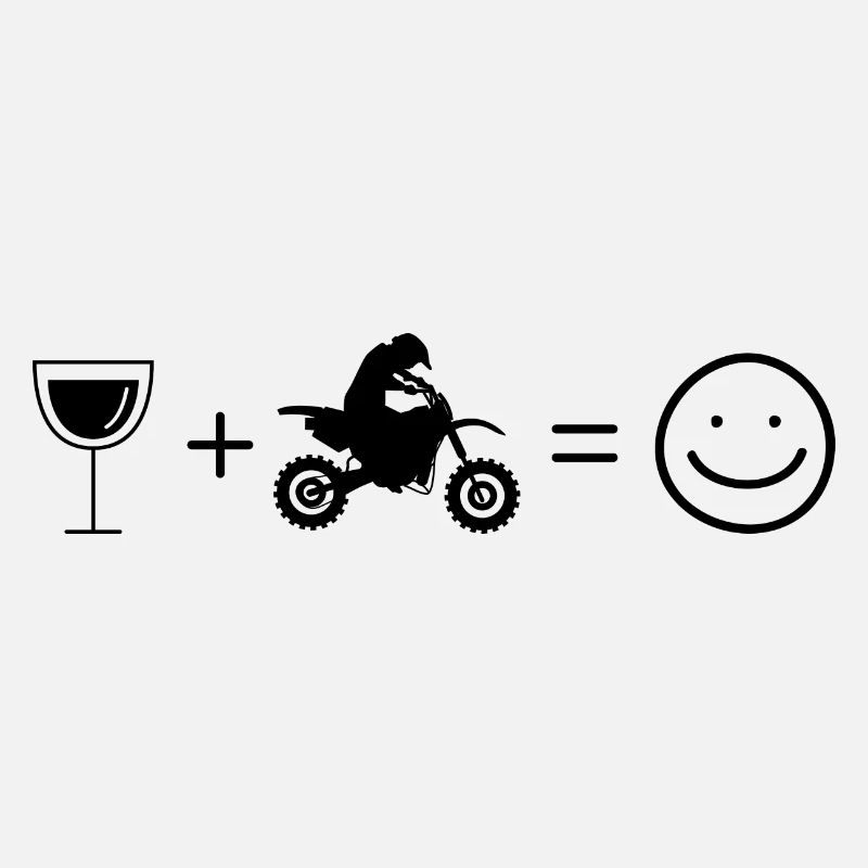 Wine Smile Face and Motorcycle - (MOTORCYCLE)