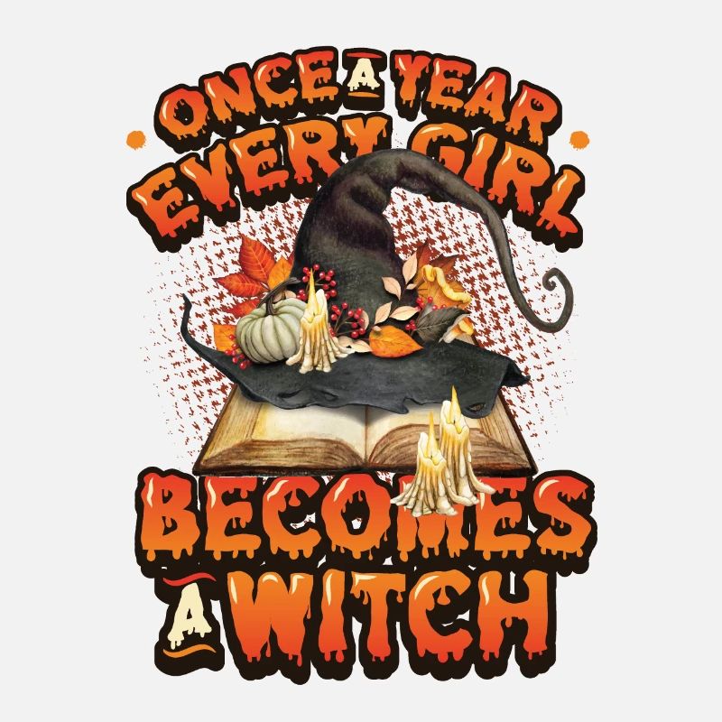 Une fois que chaque fille devient une sorcière à Halloween.