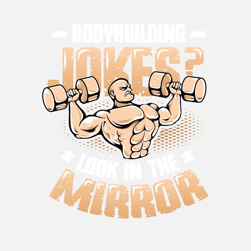 Blagues de musculation Se regarder dans le miroir