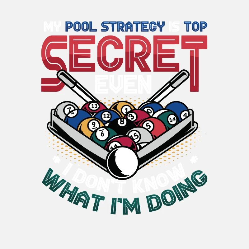 Funny pool player, billiards pool league