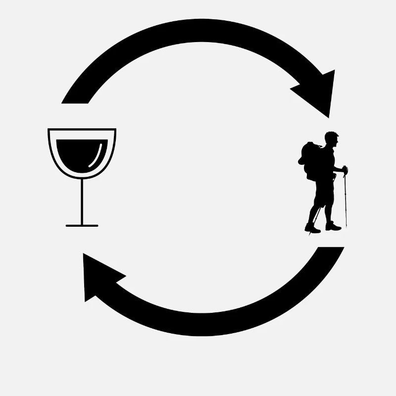 Wine load arrows and hiking -