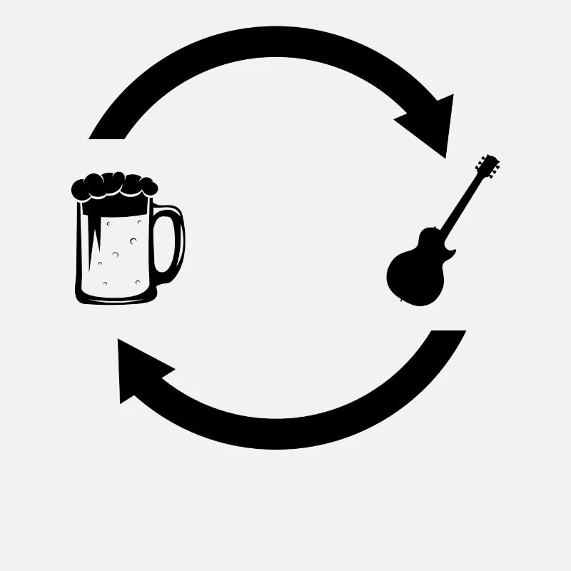 Beer load arrows and guitar -