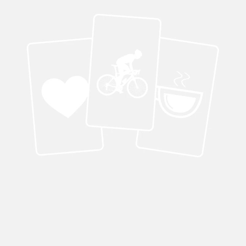 Herz - Kaffee - Radfahrender Mann -