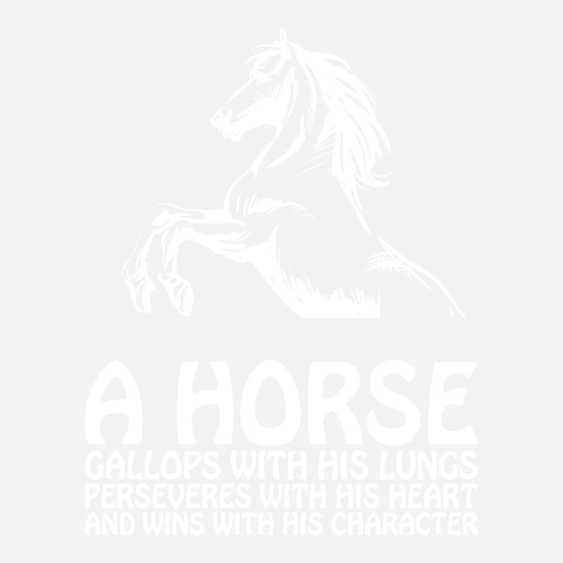 A horse gallops with its lungs and stops with the