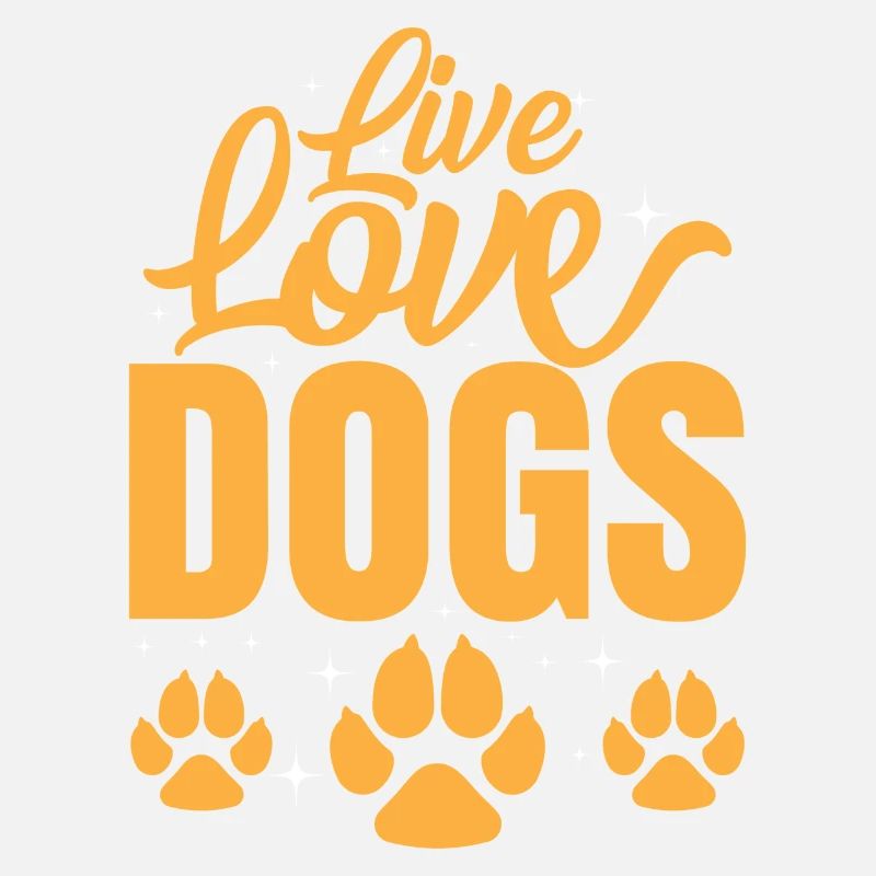 Leben Liebe Hunde - orange
