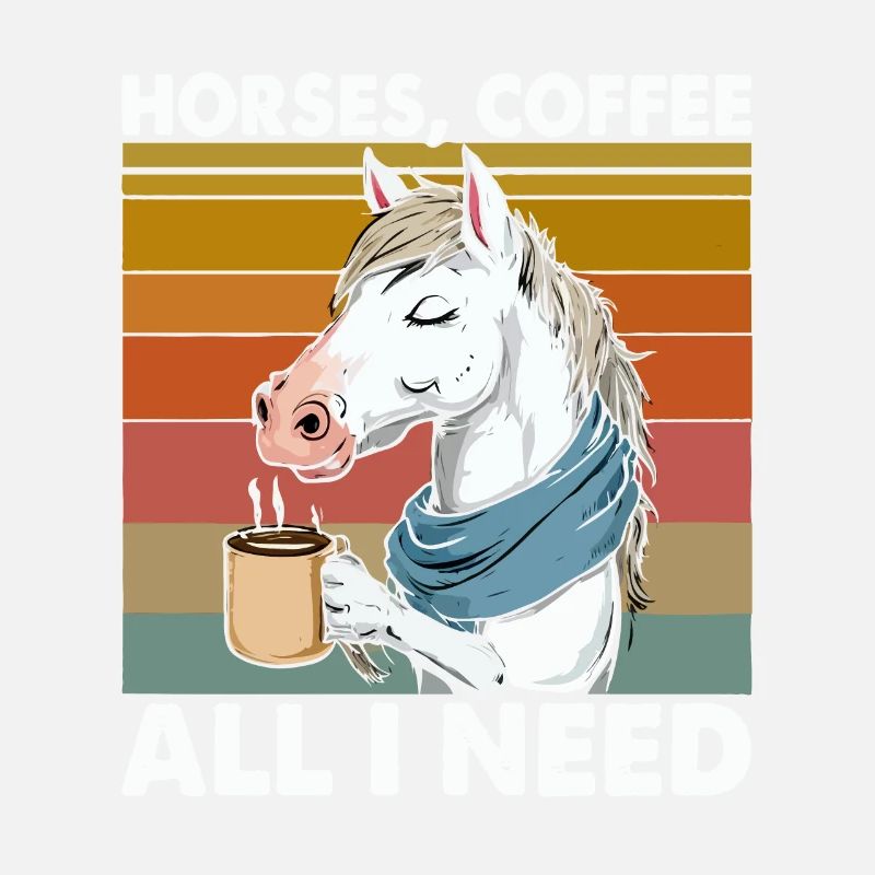 Lustiges Pferd Kunst Pferdebesitzer Pferde Kaffee
