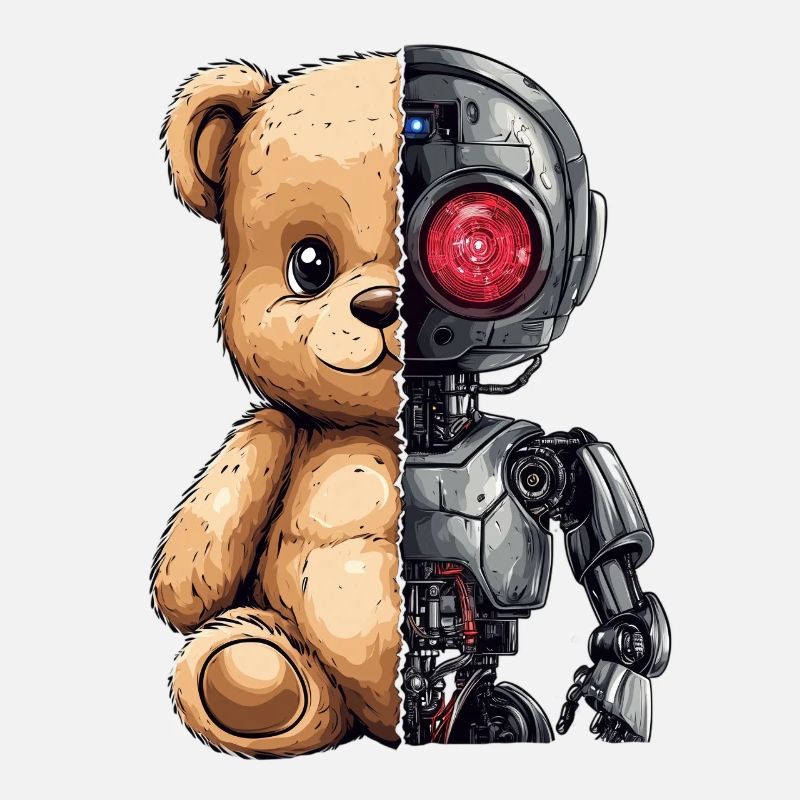 Funny Robot Tech Teddy Bear Cyborg Animal Bear