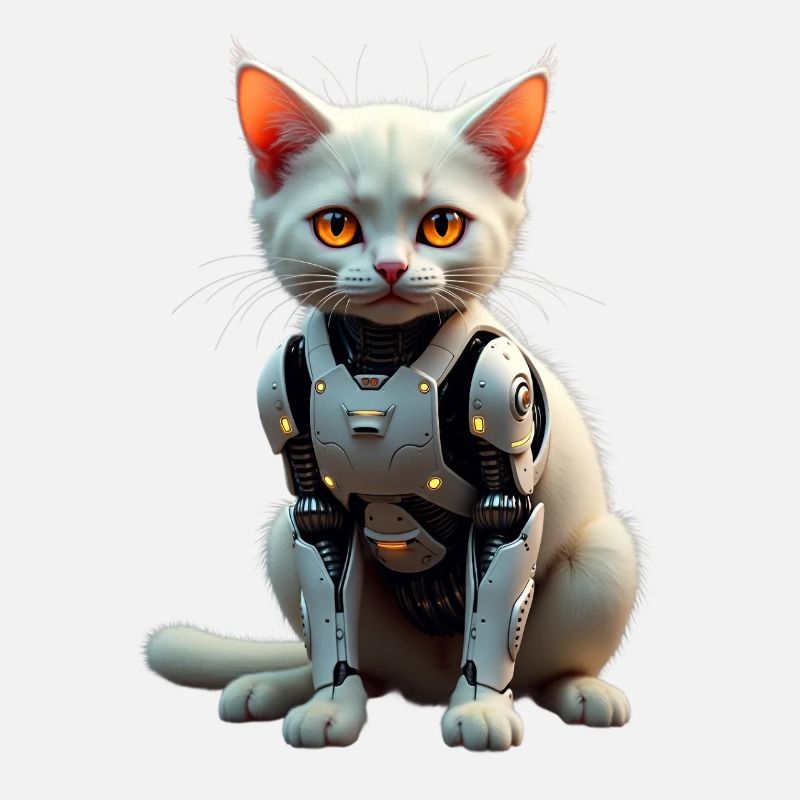 Funny Robot Cat Tech Cats Cyborg Animal Cat