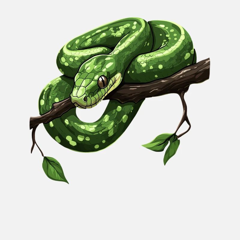 Green Tree Python Snakes Lover Terrarium
