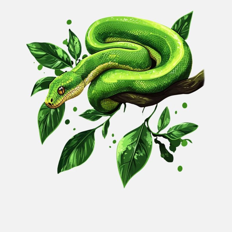 Green Tree Python Snakes Lover Terrarium