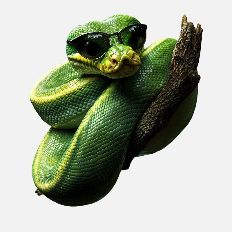 Green Tree Python Snakes Lover Terrarium