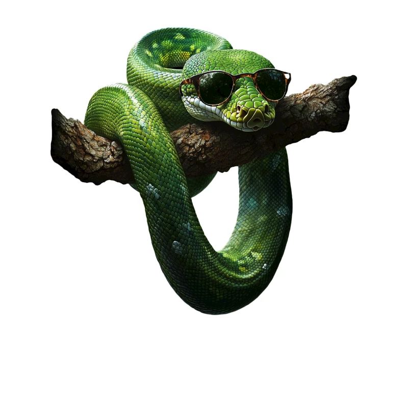 Arbre vert Python Serpents Amoureux Terrarium