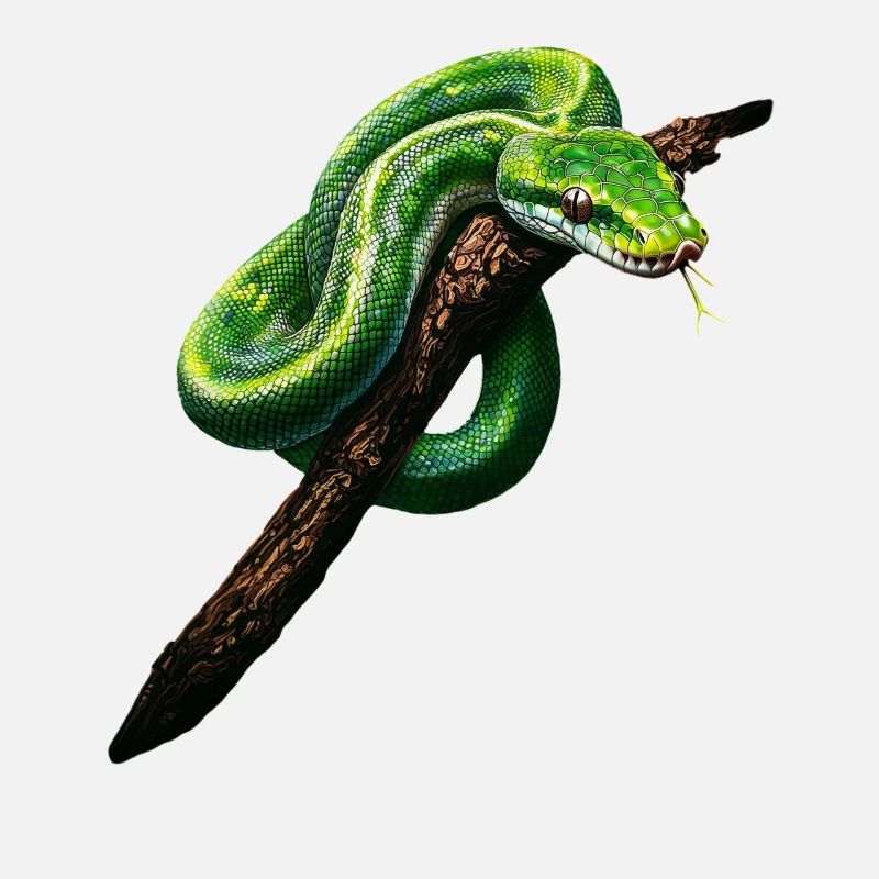 Green Tree Python Snakes Lover Terrarium