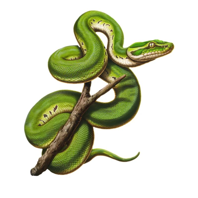 Arbre vert Python Serpents Amoureux Terrarium