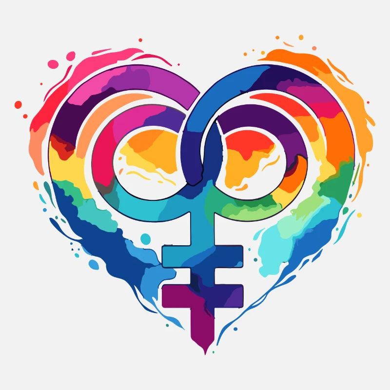 Frauen-Valentinstag Duo-Shirt Design