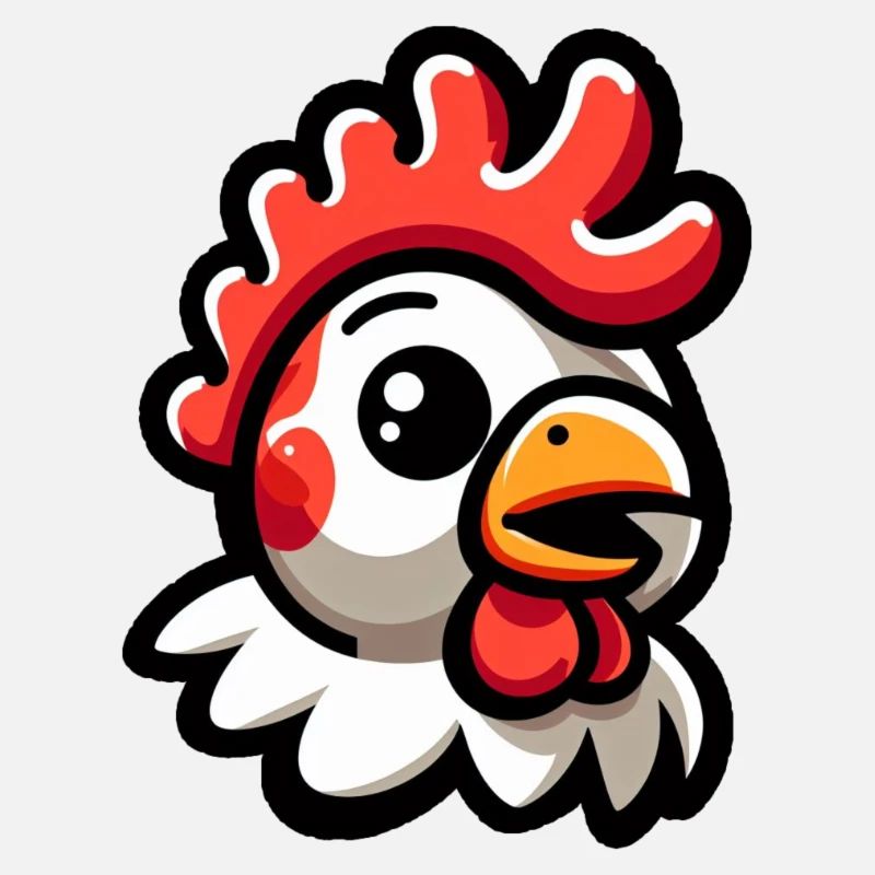 Bande dessinée de tête de poulet