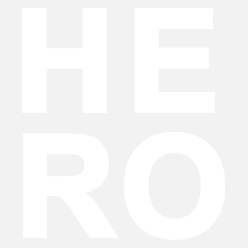 Big Bold Hero White Text 2x2 Square
