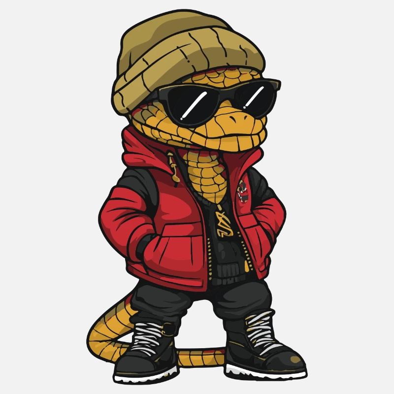 Schlange Kobra Winter Comic