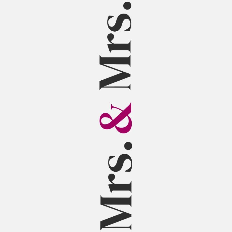 Mrs. and Mrs. Wedding Design in Vertical 