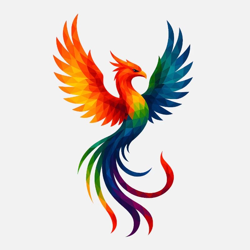 WPAP Style Animals - Phoenix