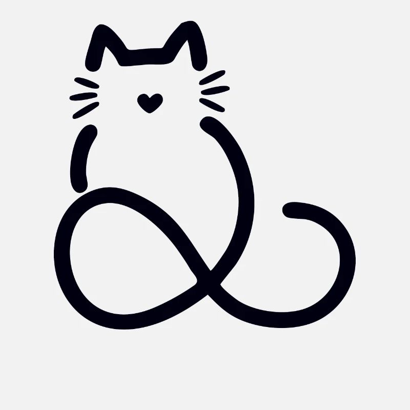 unendliche Liebe Herzform Katze