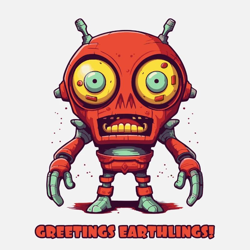 Grüße Erdlinge – Alien-Roboter