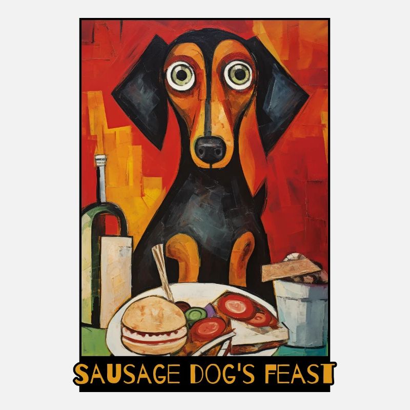 A feast, a meal and a dachshund