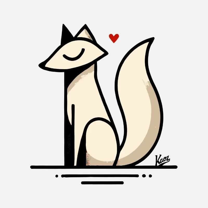 Fuchs Liebe mit Herz