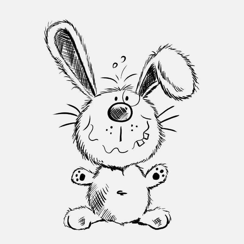 Fluffy bunny - Rabbit - Comic - Animal