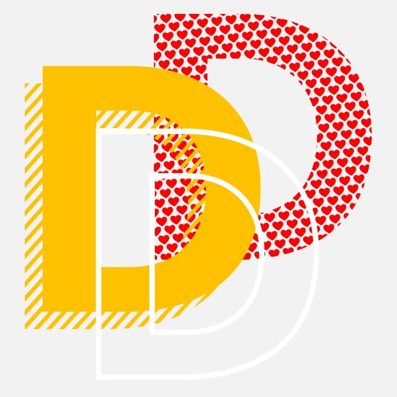 Buchstabe D Typo Geschenke