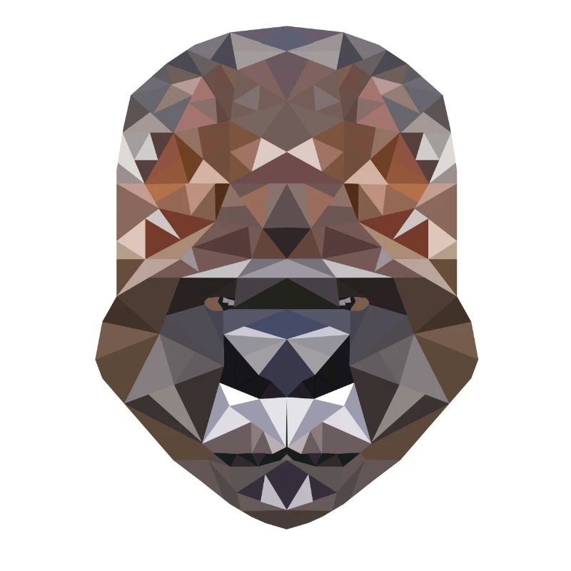 Polygon Design avec un gorille - Polygonal, Poly