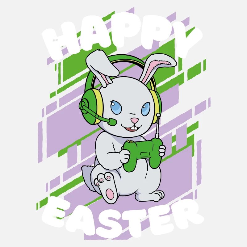 Happy Easter Day, Gamer Bunny, Easter Bunny, Game