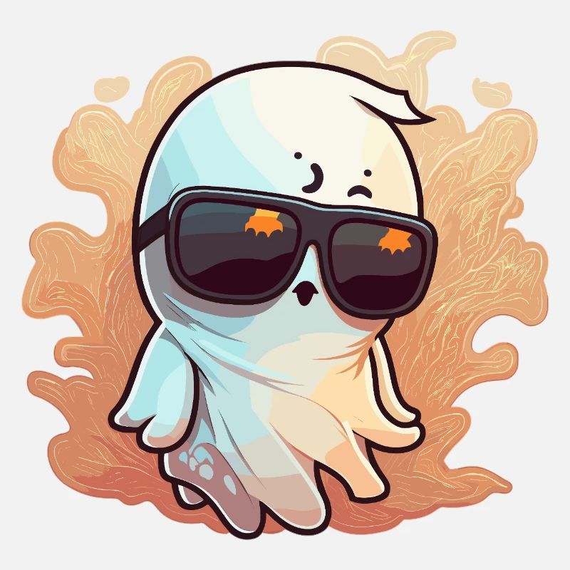 Cool Ghost with Sunglasses