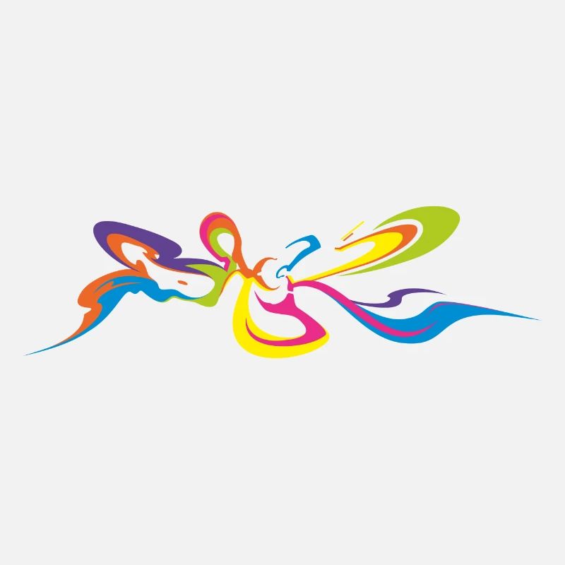 Psychedelic Butterfly - Back Graffiti Design