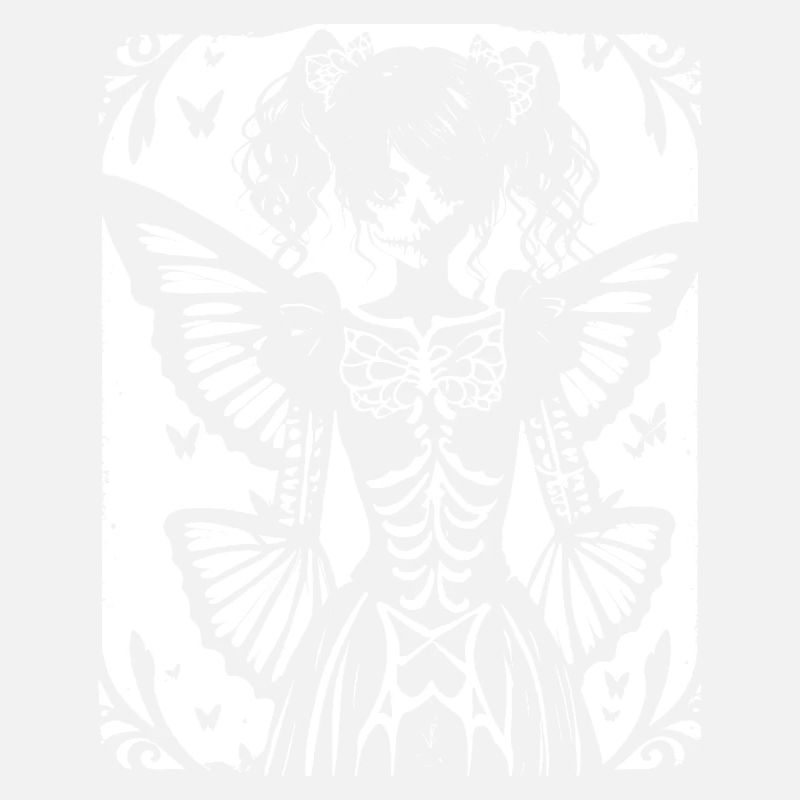 Fairycore Ästhetik Skelett Fee Goth Gothic G