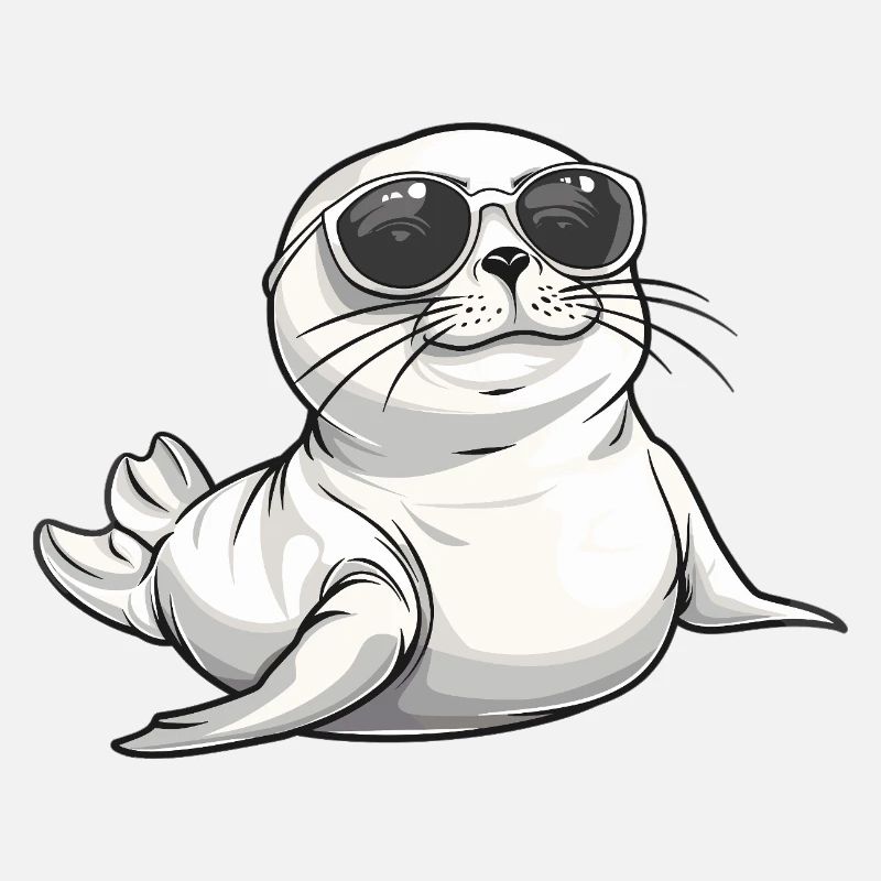 Coole Robbe mit Sonnenbrille