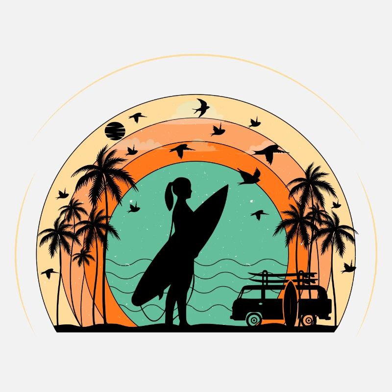 Surf retro sunset