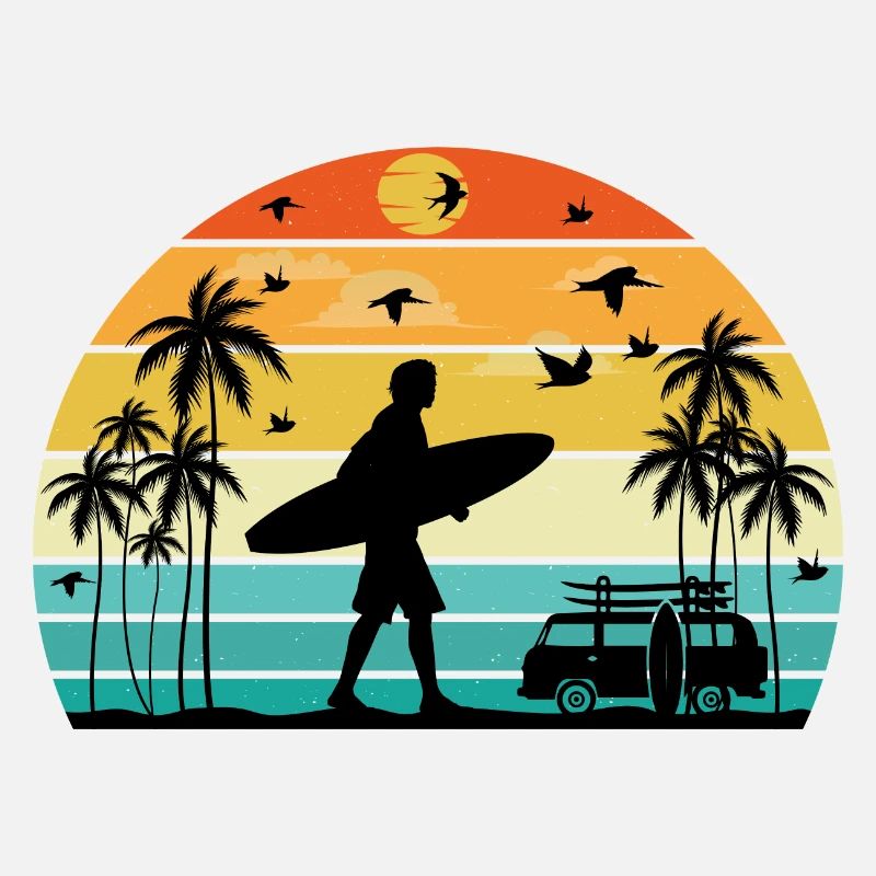 Surf retro sunset