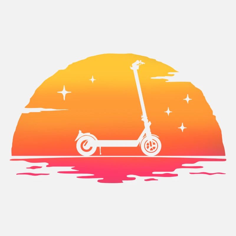 sunrise scooter retro scooter scooter