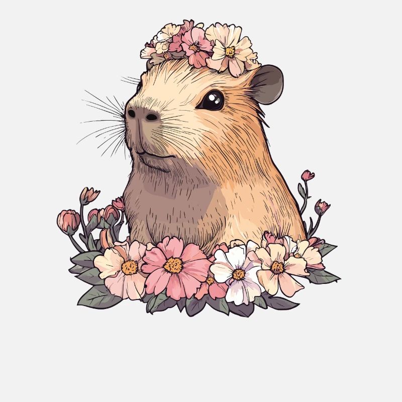 Blumen Capybara