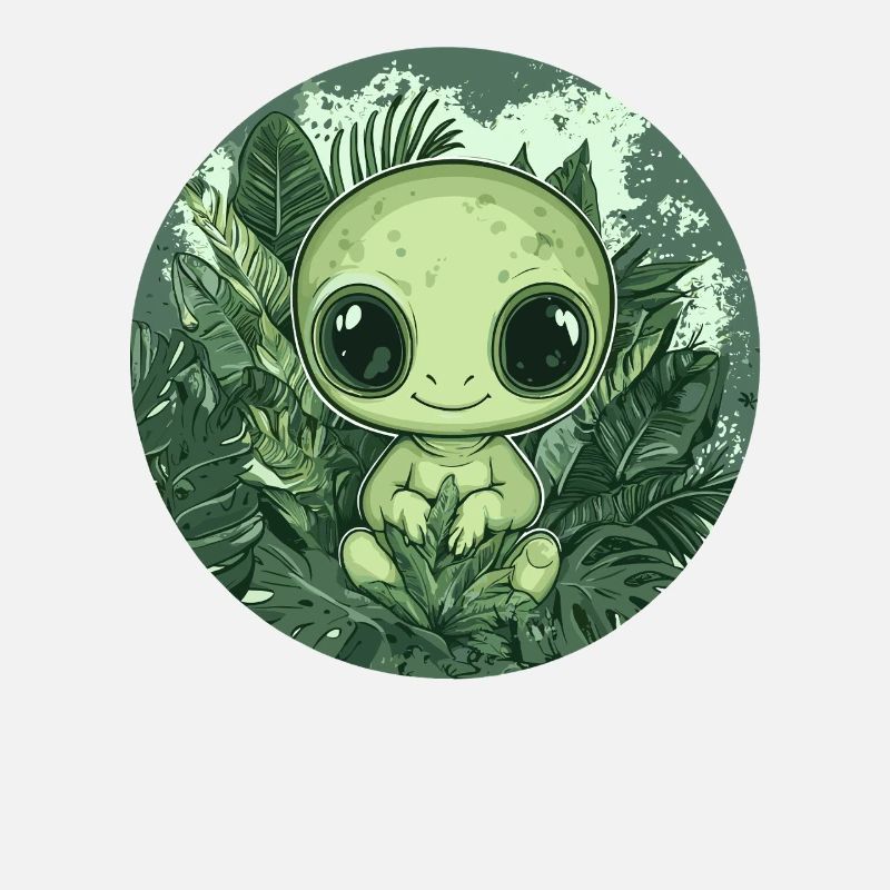 Alien vert dans la jungle