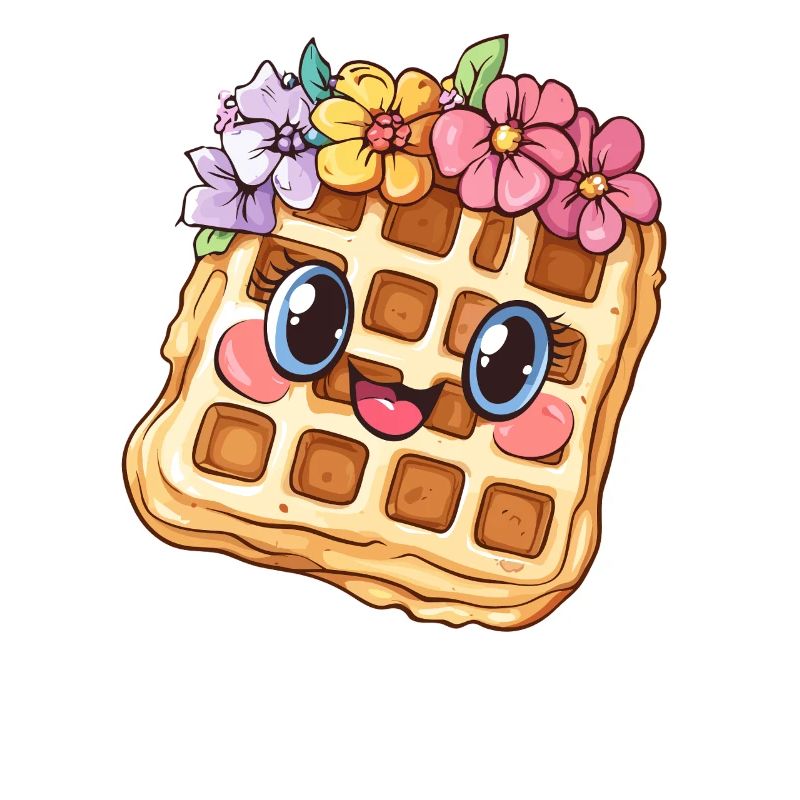 Waffel mit Blumen