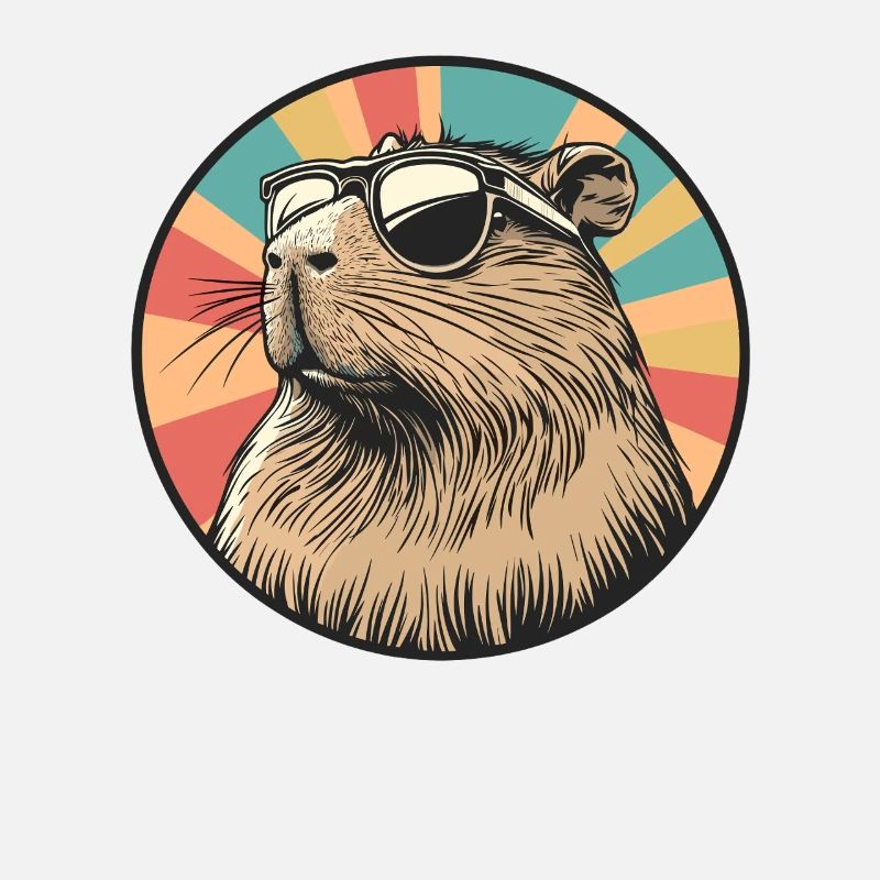 Retro Capybara Coolness