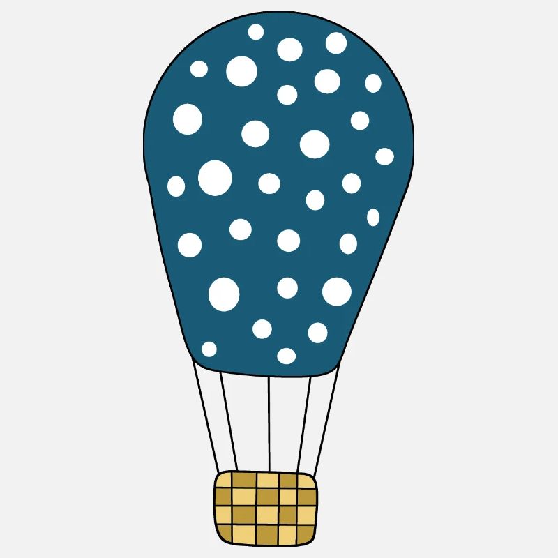 blauer Heißluftballon
