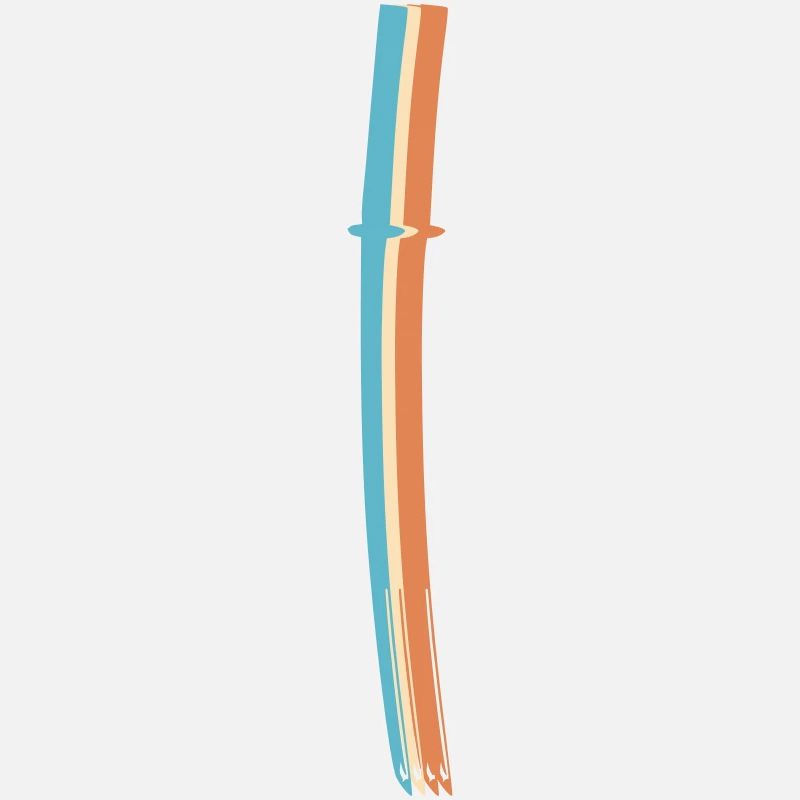 Samurai Japan Katana Ninja Sword retro vector 4