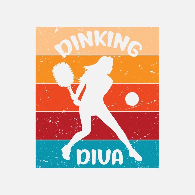 Retro Pickleball Lady - Dinking Diva