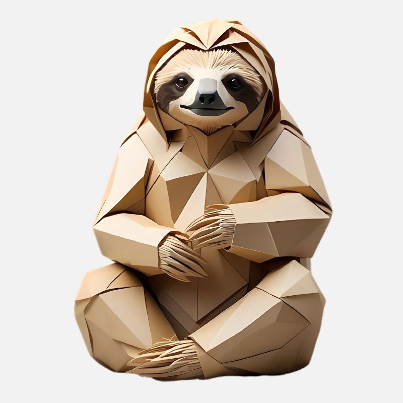 Polygon Sloth Snuggle Design