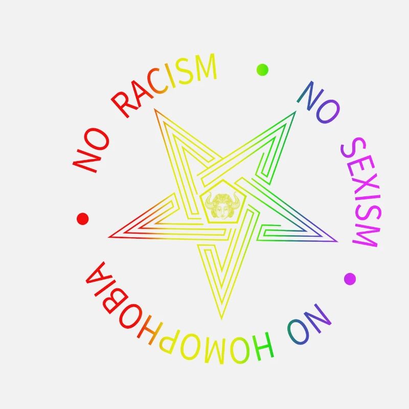 Baphomet Pentagram Symbol Satanas - No Racism
