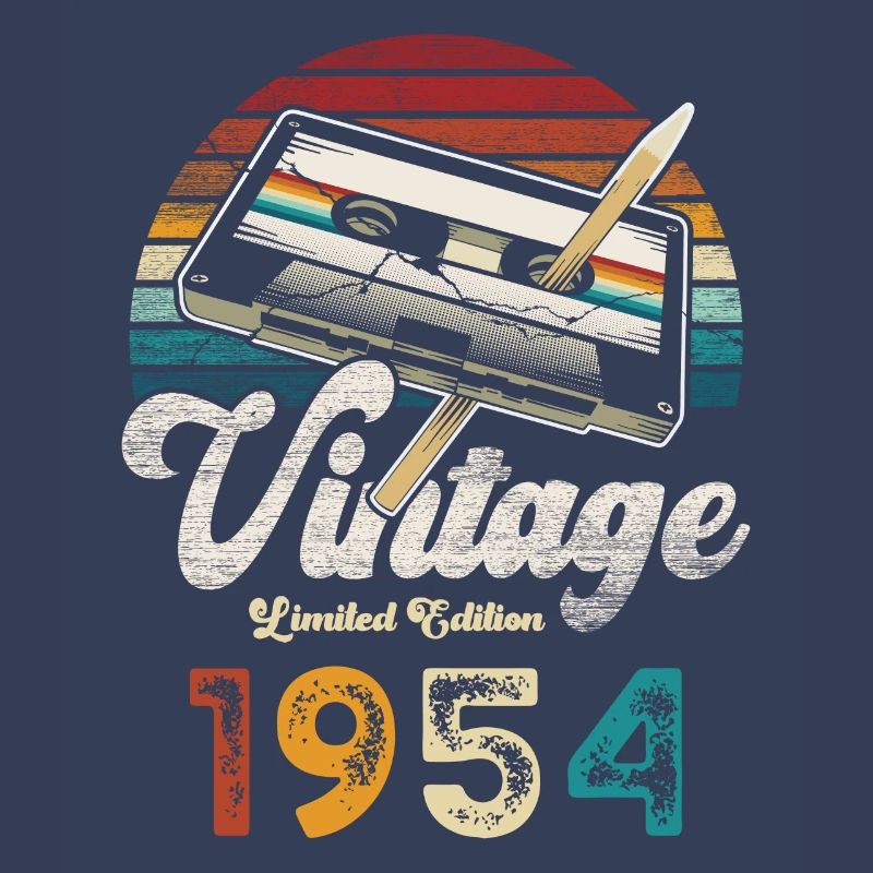 Vintage 1954 Anniversaire Cassette Crayon